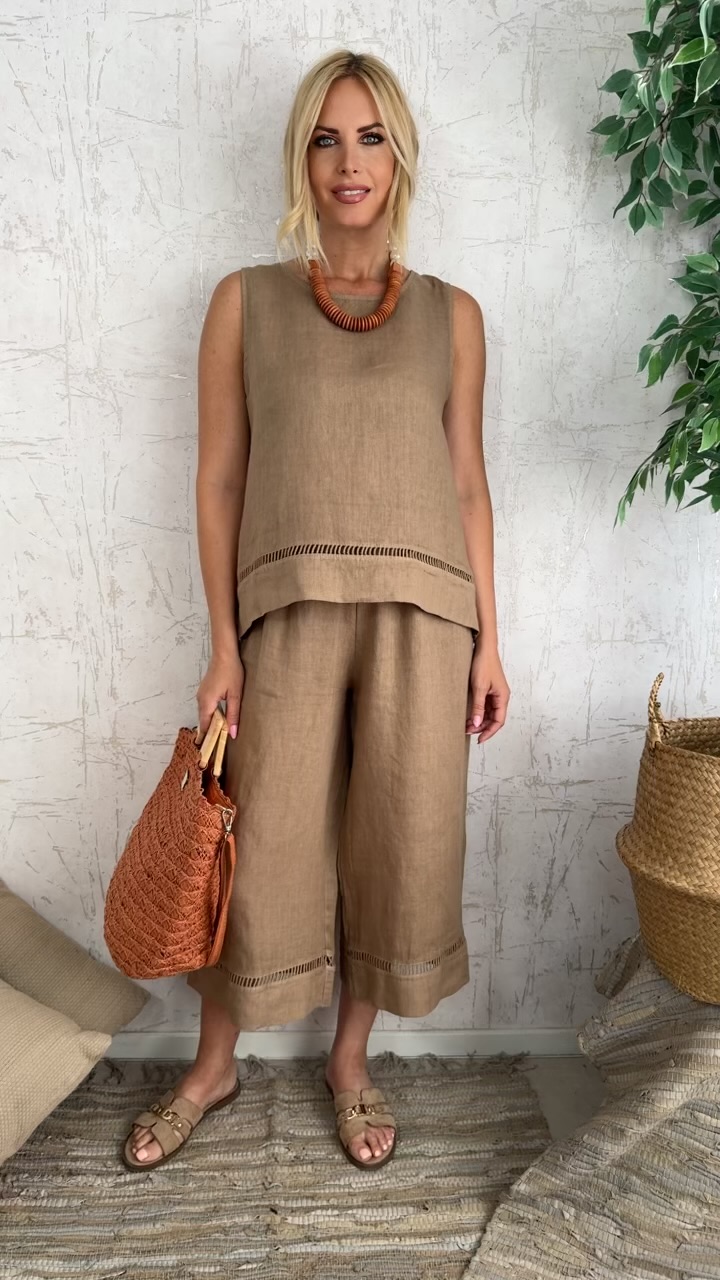 Lino twin set- Μπεζ