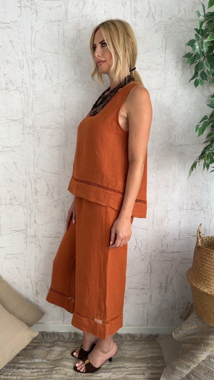 Lino twin set- Κεραμιδι