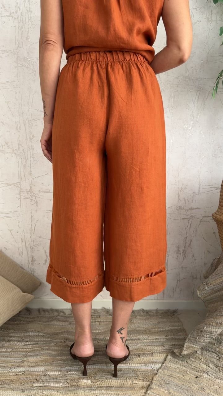 Lino twin set- Κεραμιδι