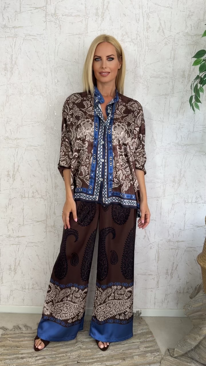 Εμπριμέ oversized twin set