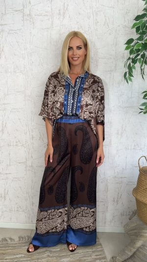 Εμπριμέ oversized twin set
