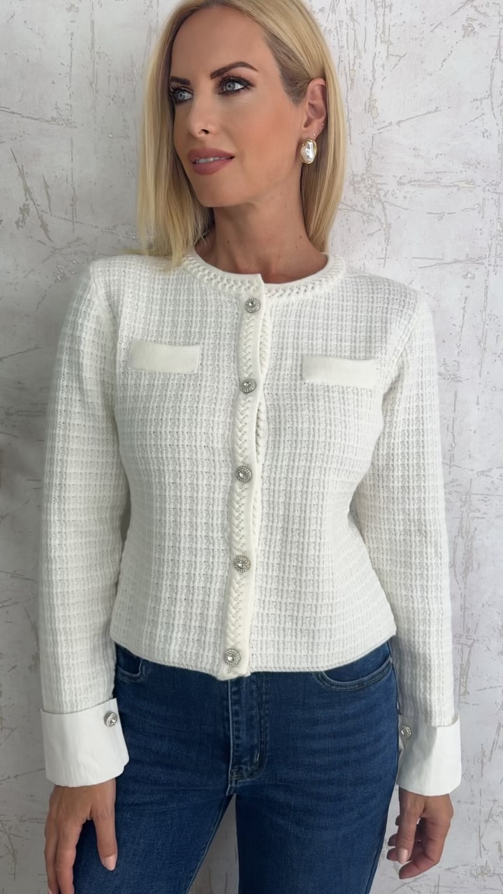 Elegant Cardigan-Εκρού