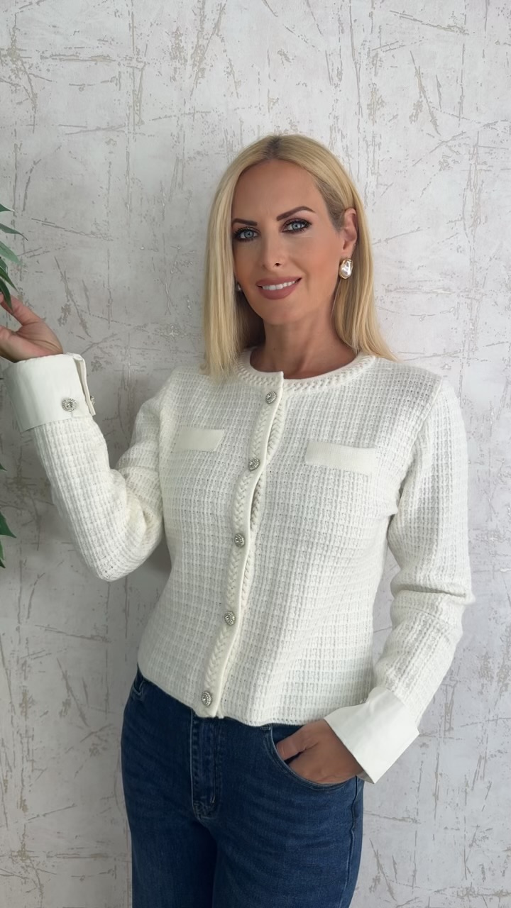 Elegant Cardigan-Εκρού