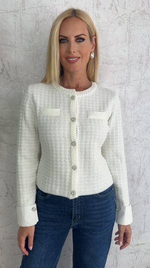 Elegant Cardigan-Εκρού