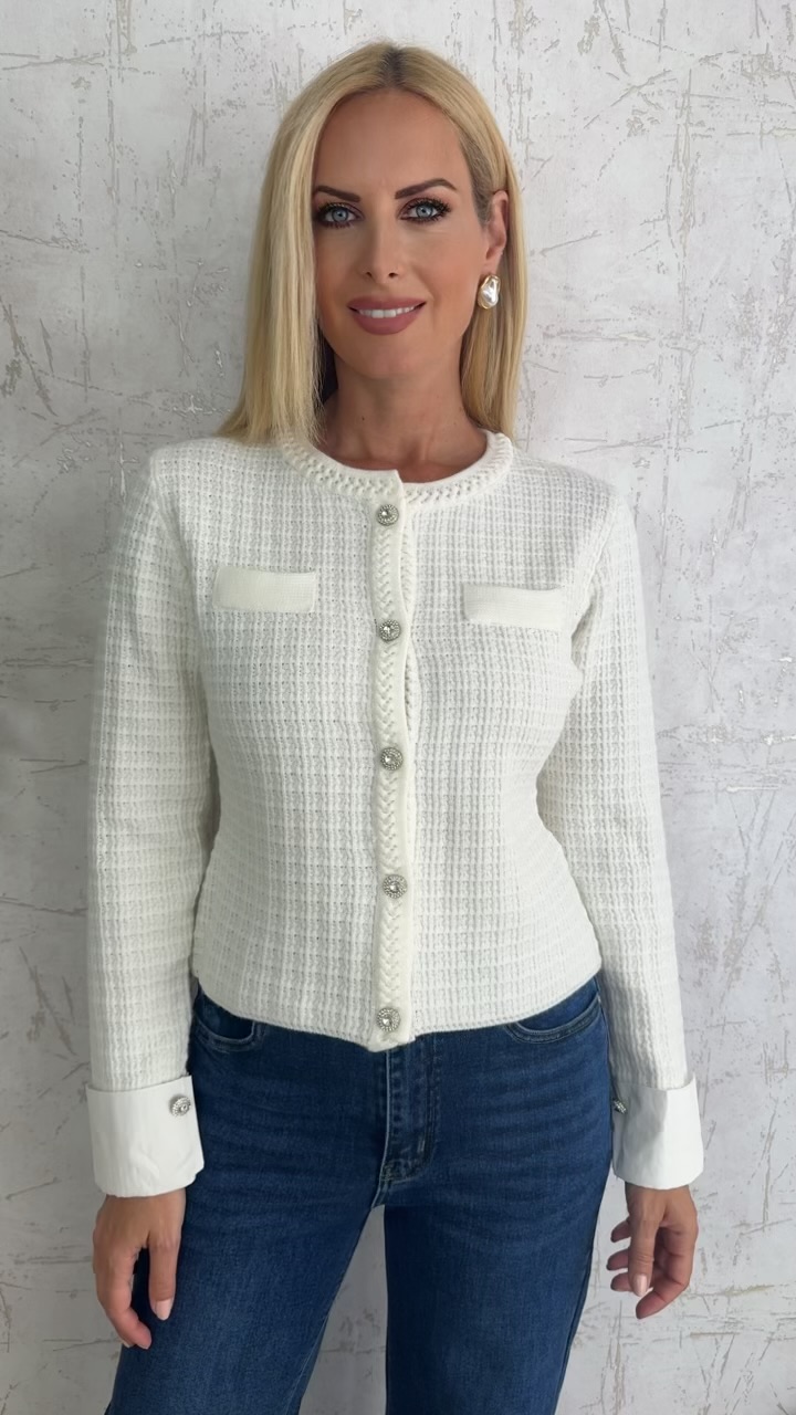 Elegant Cardigan-Εκρού