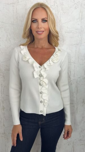 Amela Cardigan-Λευκό