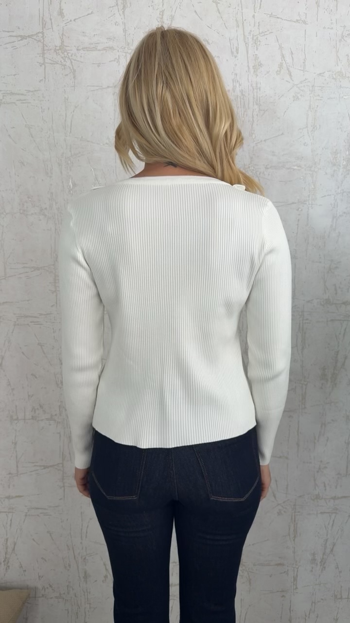 Amela Cardigan-Λευκό