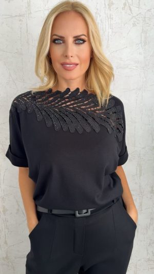 Beatrice Blouse-Μαυρο