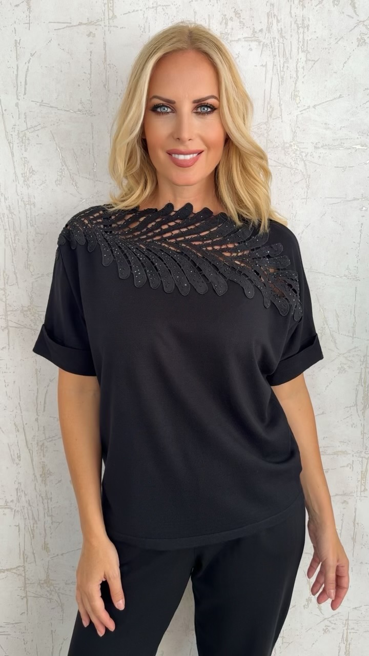 Beatrice Blouse-Μαυρο