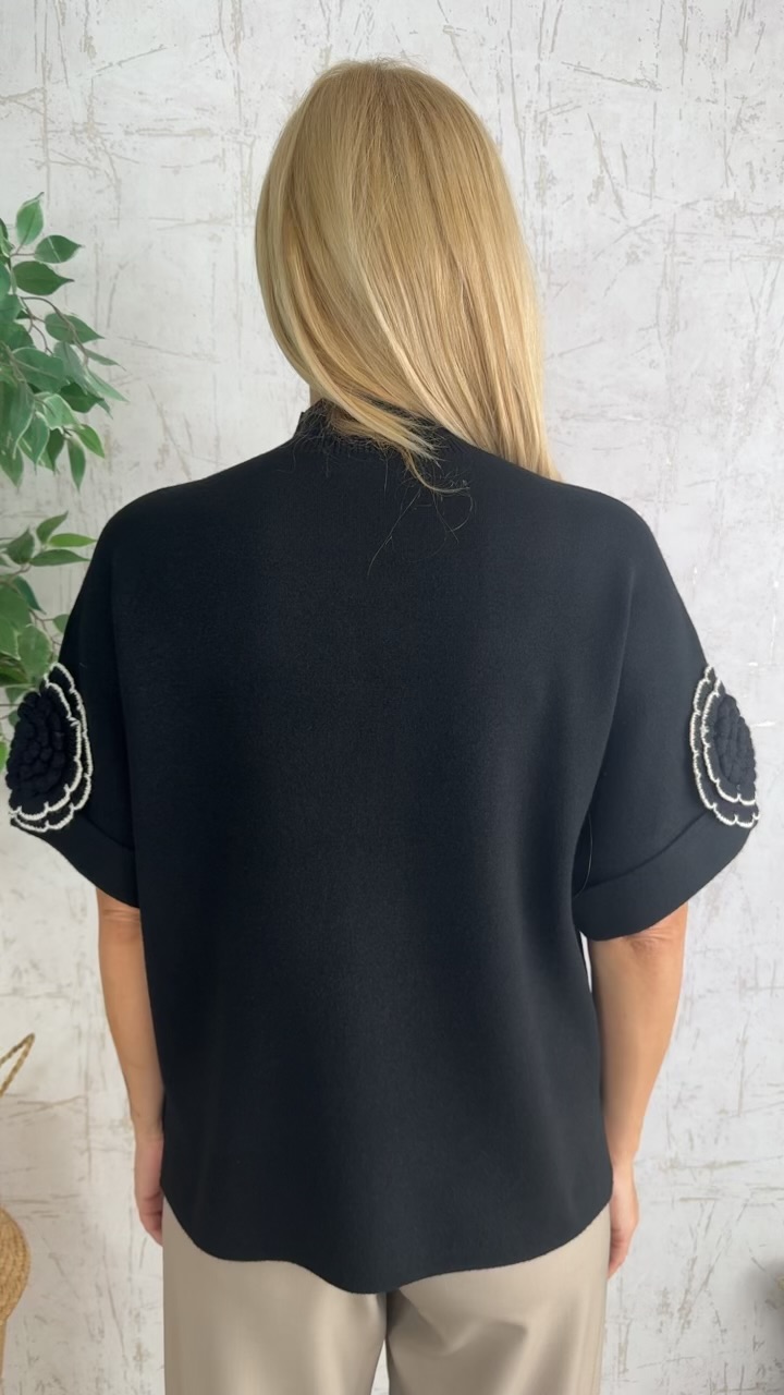 Rose Blouse-Μαυρο