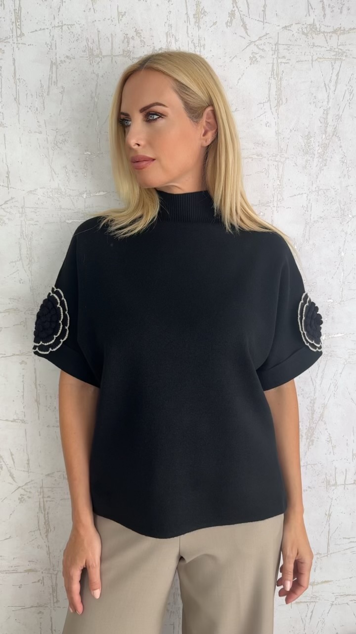 Rose Blouse-Μαυρο