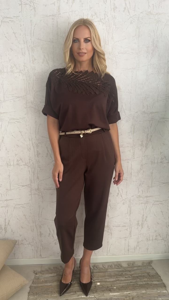 Beatrice Blouse-Καφέ