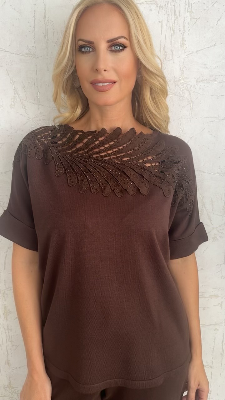 Beatrice Blouse-Καφέ