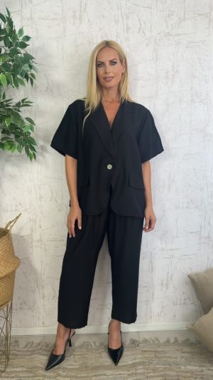 Angelina twin set-Μαυρο
