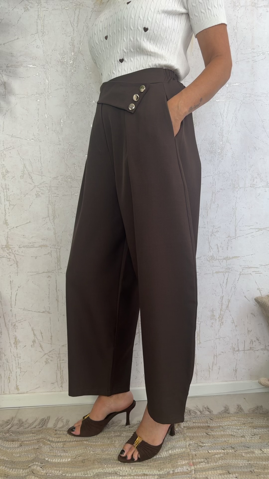 Spot Pants-Καφε