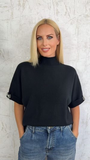 Roseva Blouse-Μαυρο