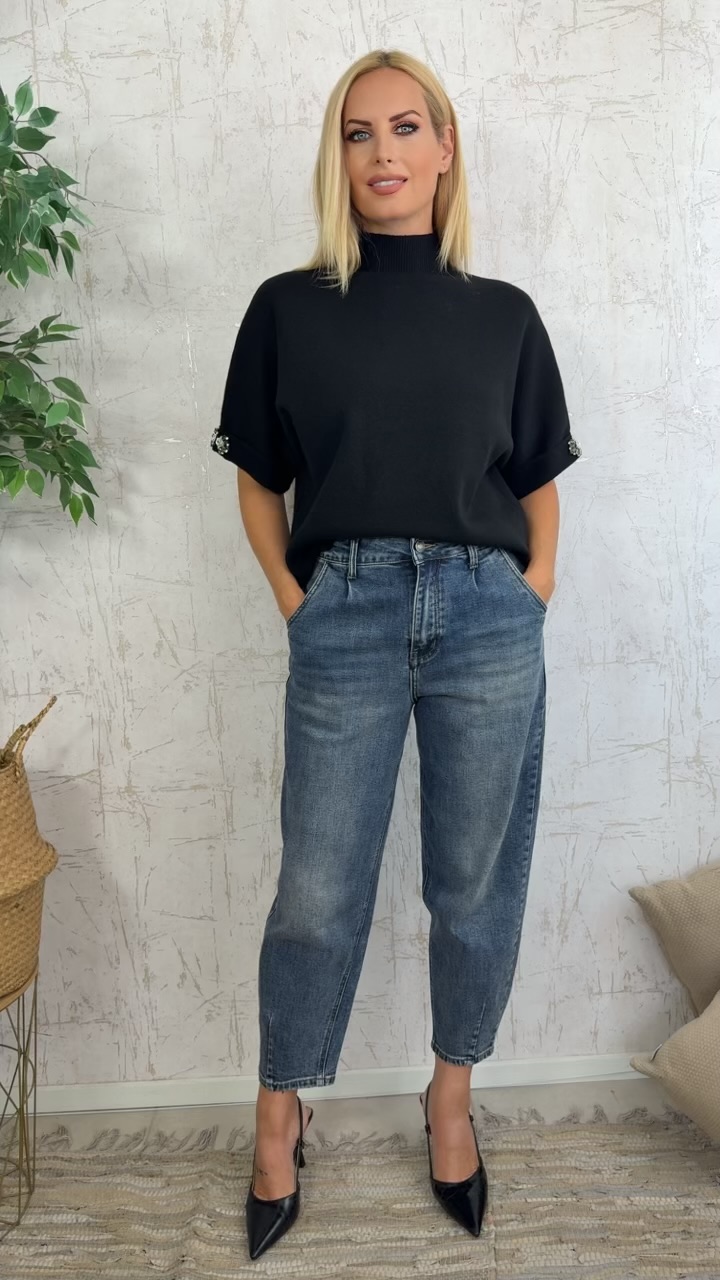 Roseva Blouse-Μαυρο