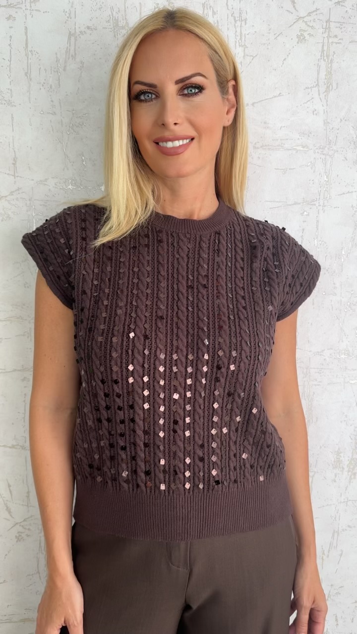 Shine Blouse-Καφε