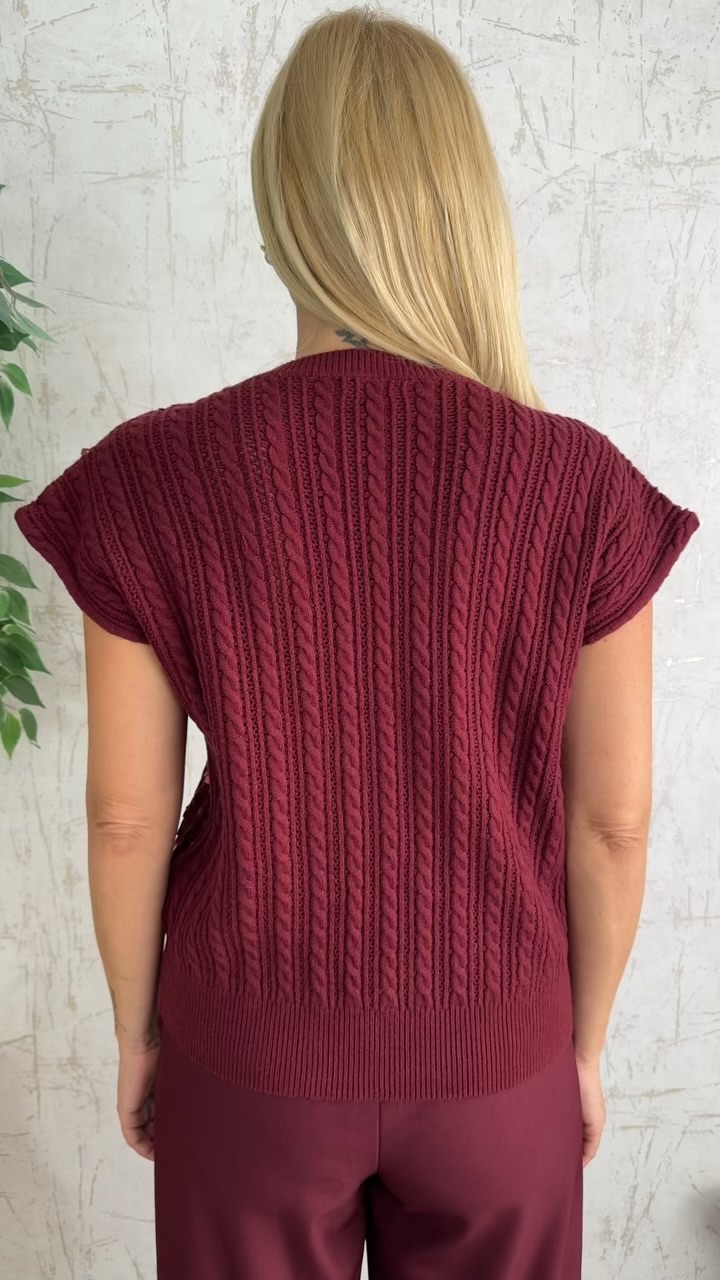 Shine Blouse-Βουργουνδι