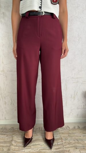 Bookshop Pants-Βουργουνδι
