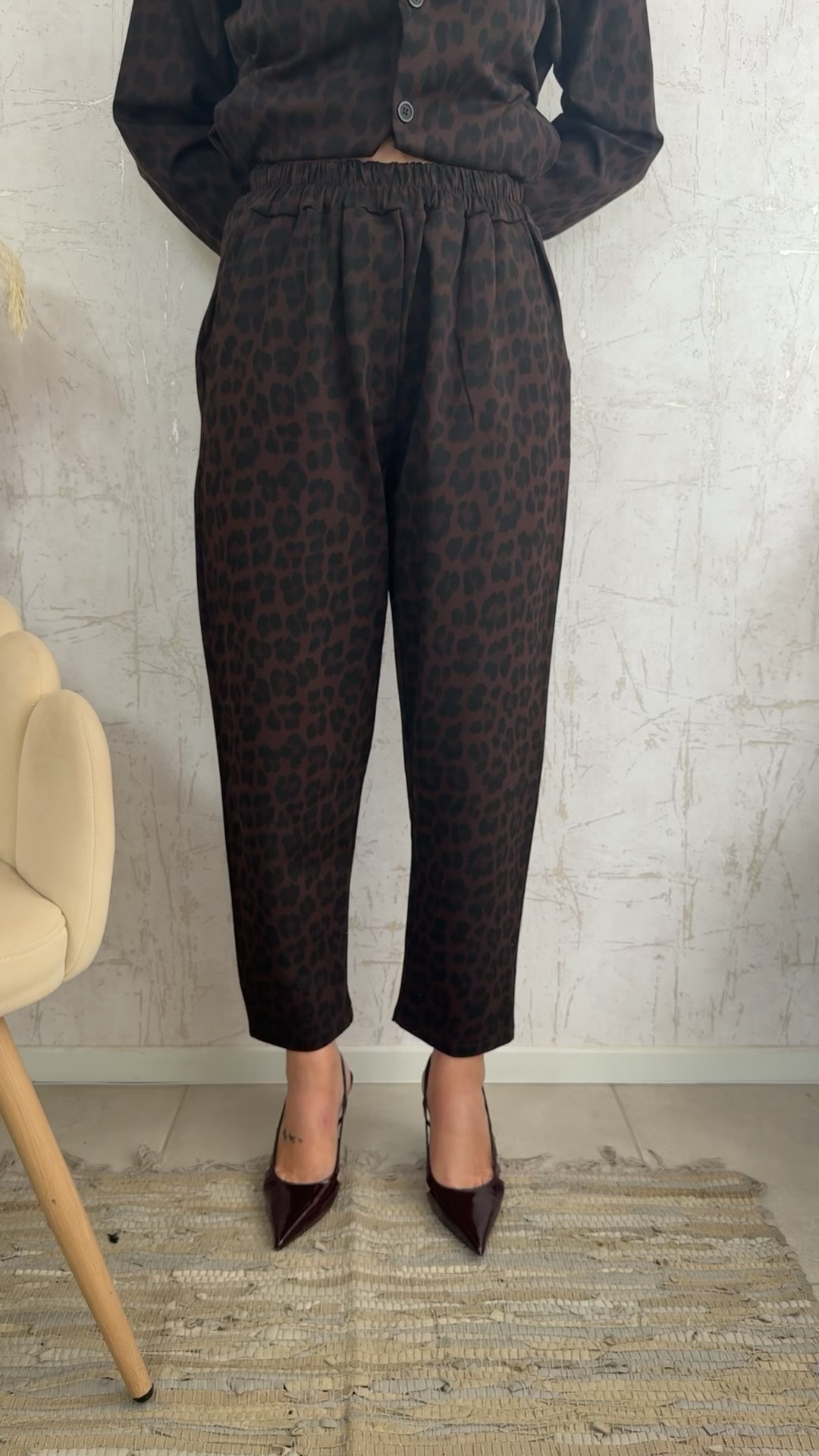 Leo Twin Set-Καφέ