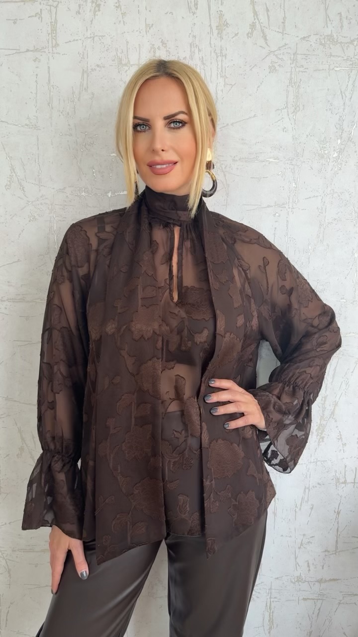 Nebbia Blouse-Καφε