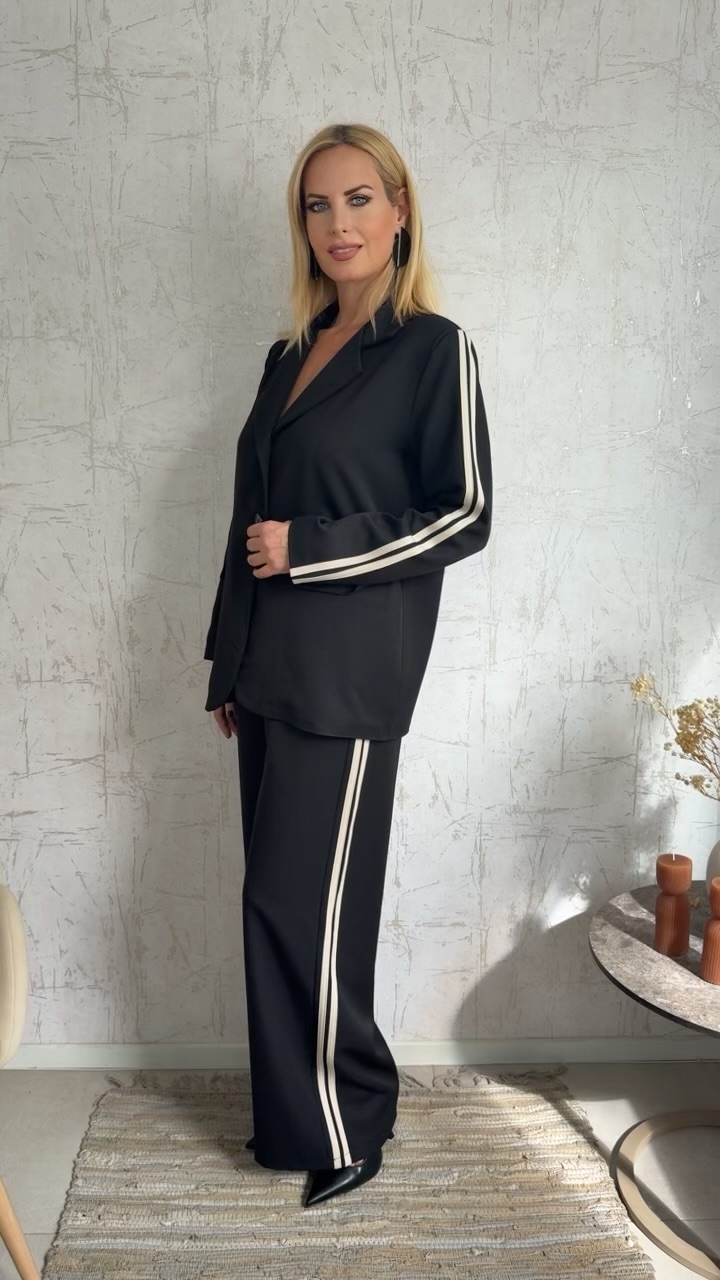 Sport Chic Twin Set-Μαυρο