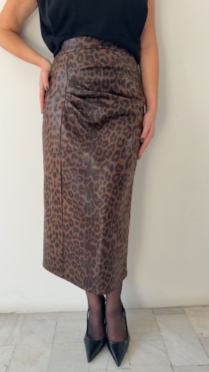 Dakota  Skirt-Leopard