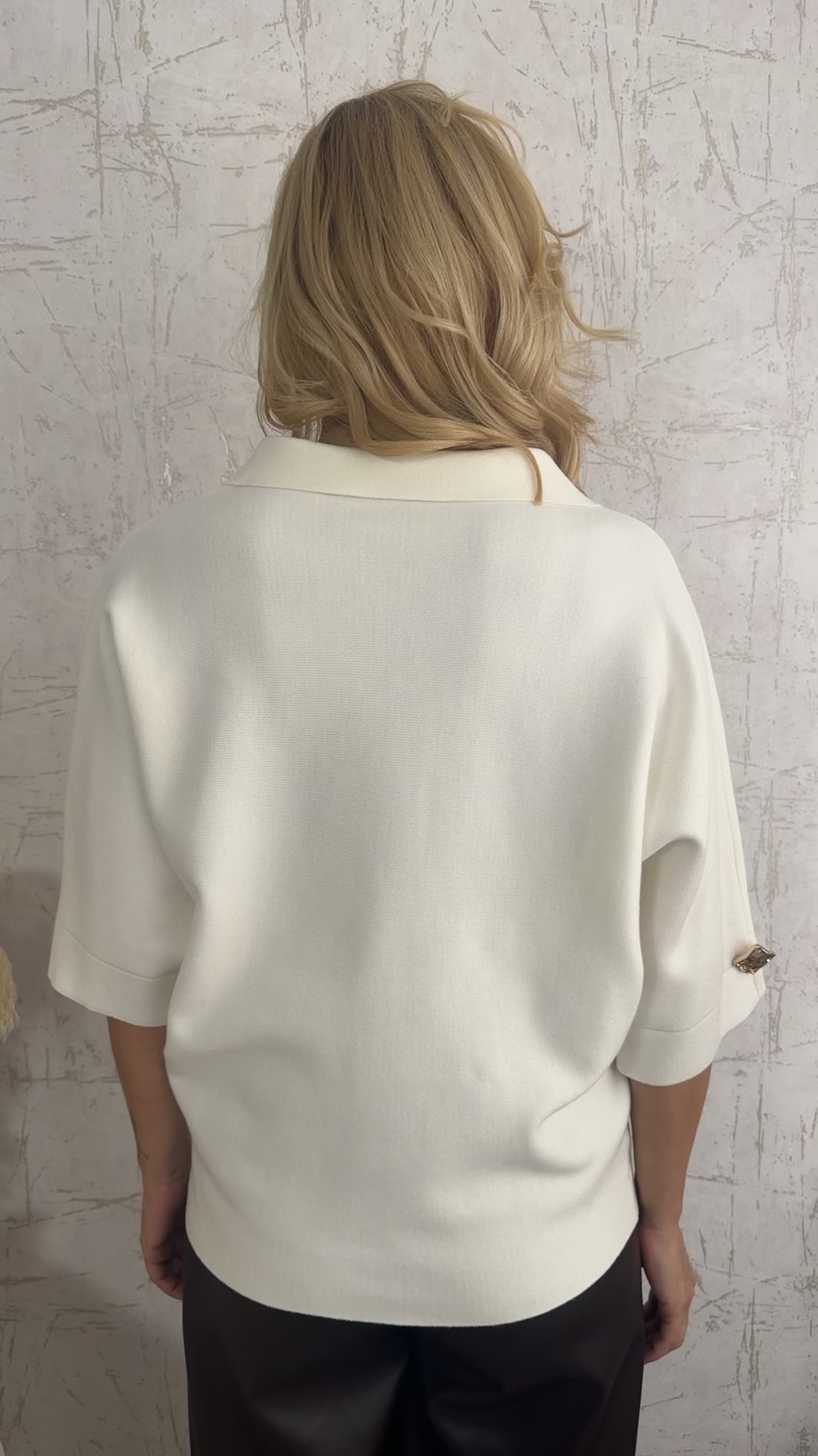 lila Blouse-Eκρου