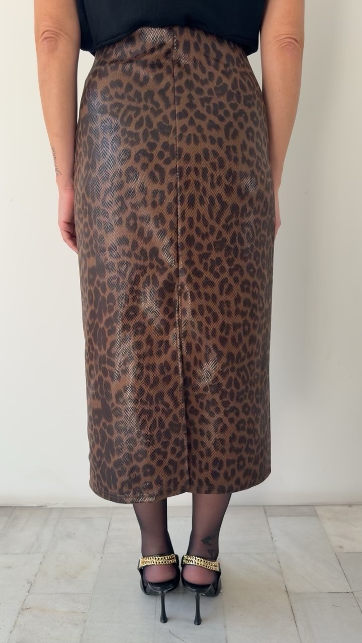 Dakota  Skirt-Leopard