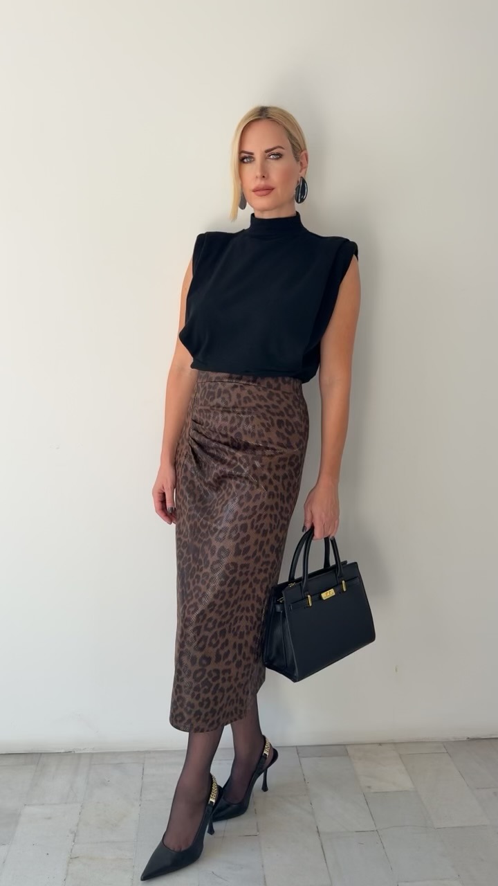 Dakota  Skirt-Leopard