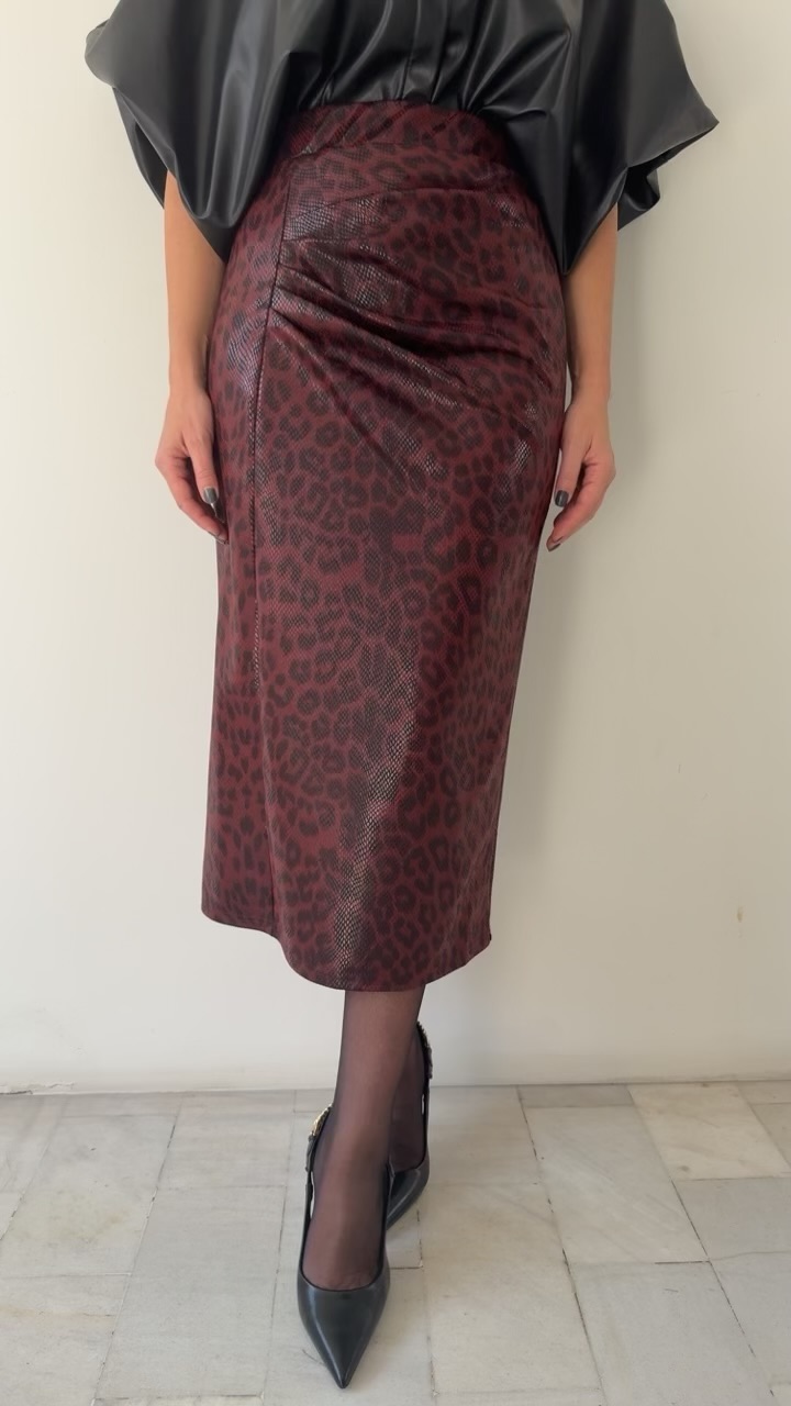 Dakota  Skirt-Βουργουνδι