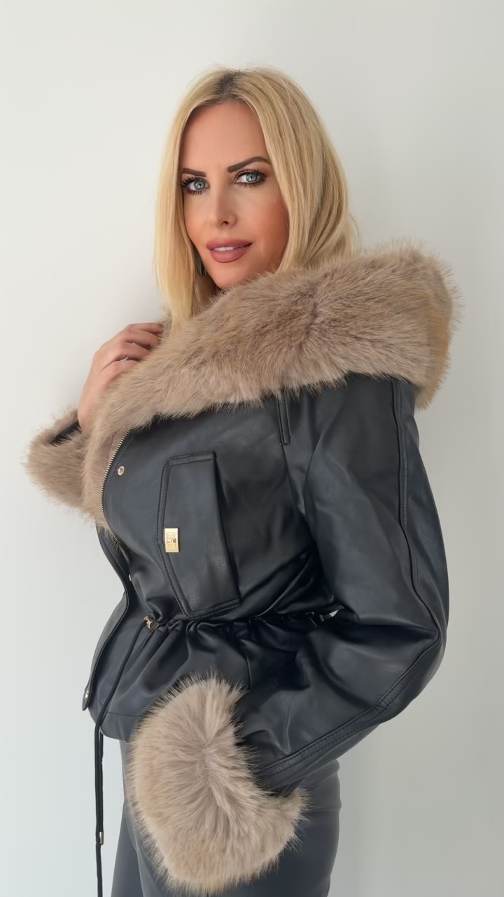 Luxury Leather Jacket-Μαυρο