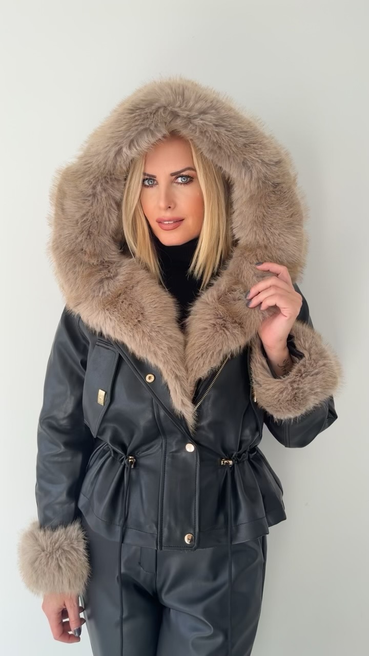 Luxury Leather Jacket-Μαυρο